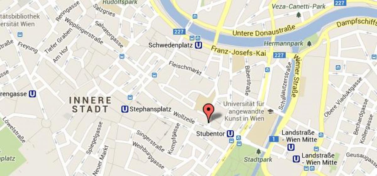 નકશો stephansplatz વિયેના નકશો