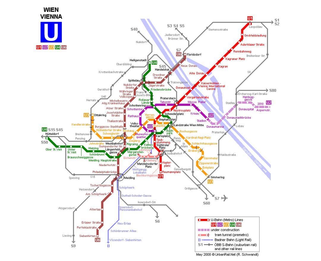 નકશો u1 વિયેના