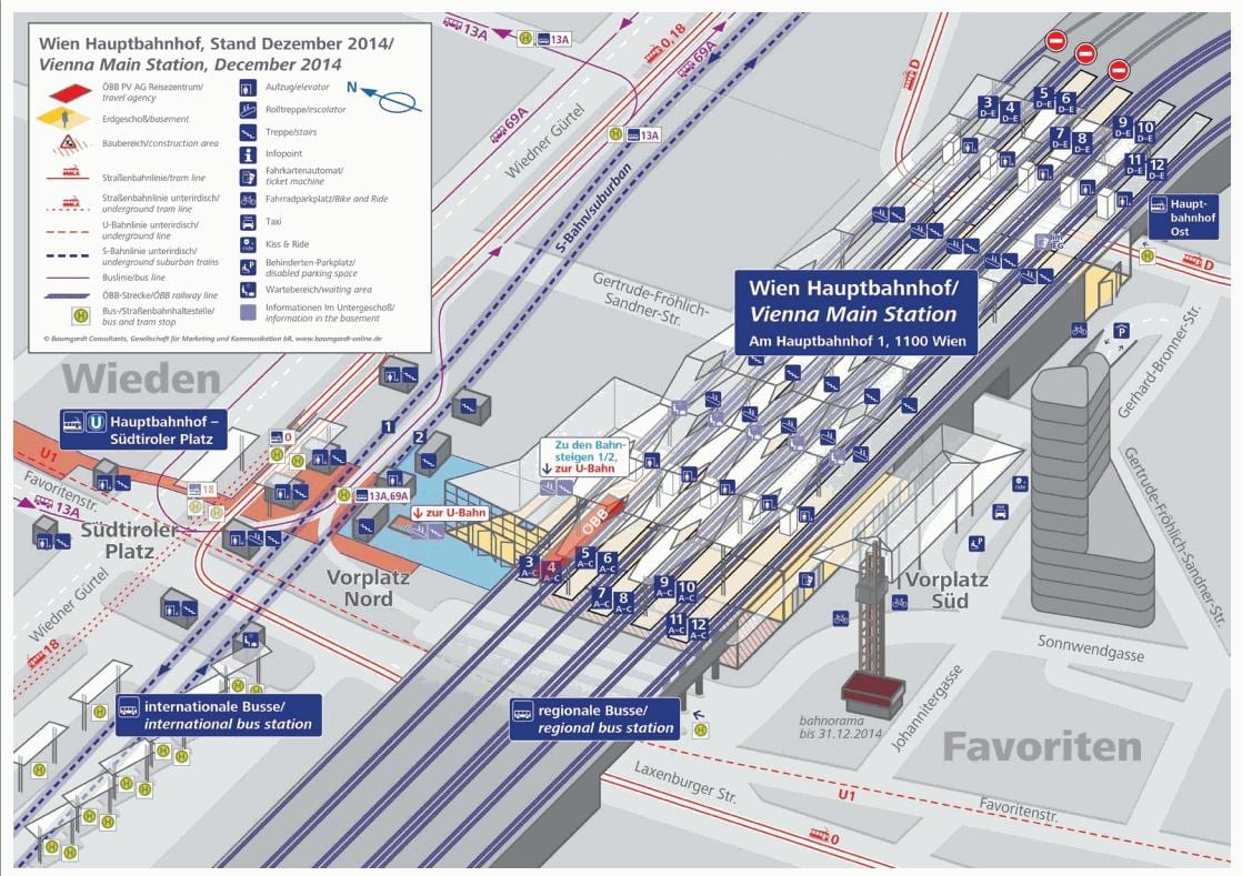 Wien hbf નકશો