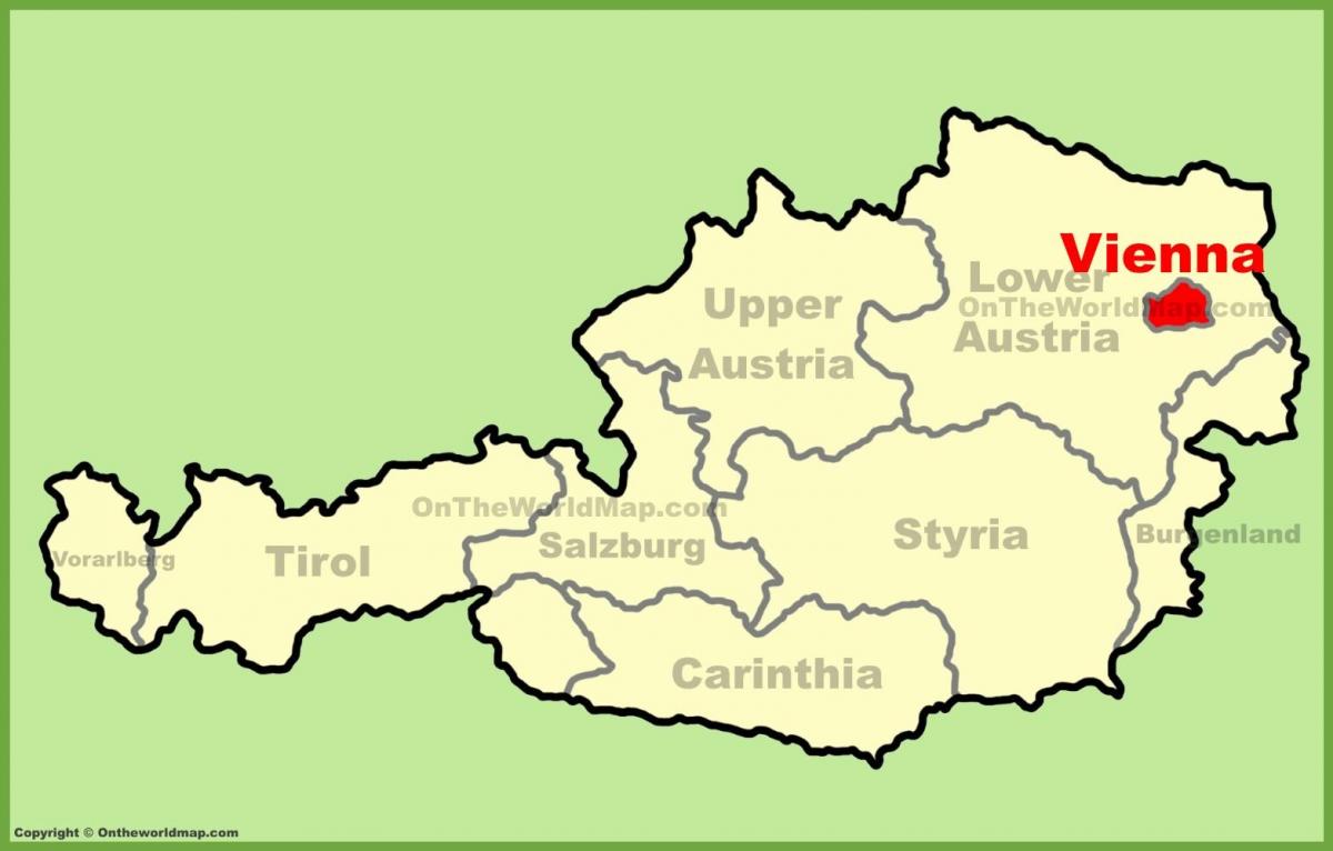 Wien ઓસ્ટ્રિયા નકશો