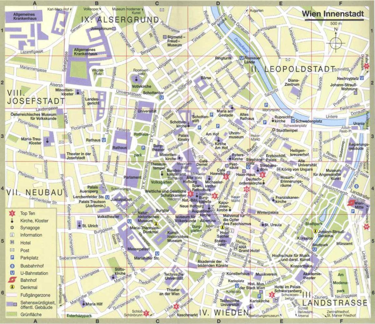 Wien શહેર નકશો