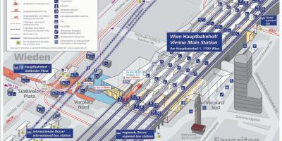 નકશો Wien hbf પ્લેટફોર્મ